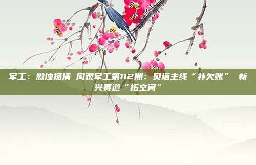 军工:激浊扬清 周观军工第112期:贝塔主线“补欠账” 新兴赛道“拓空间”