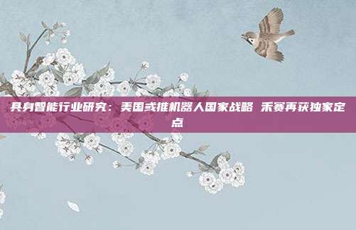 具身智能行业研究:美国或推机器人国家战略 禾赛再获独家定点