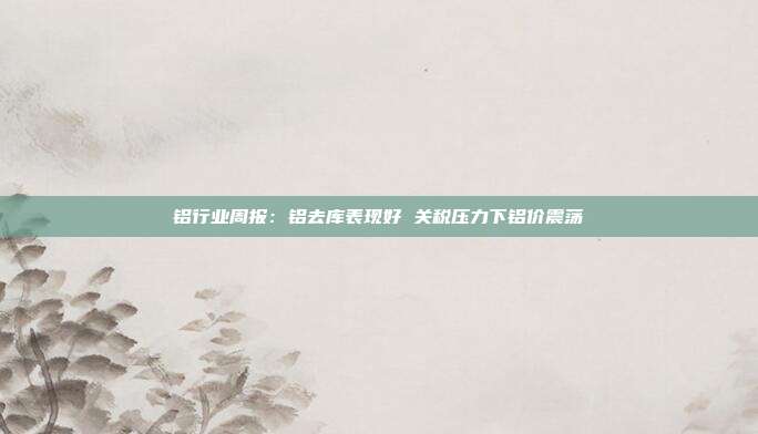 铝行业周报:铝去库表现好 关税压力下铝价震荡