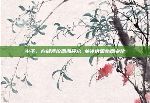 电子:存储涨价周期开启 关注供需格局变化
