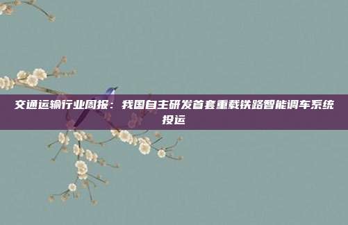交通运输行业周报:我国自主研发首套重载铁路智能调车系统投运