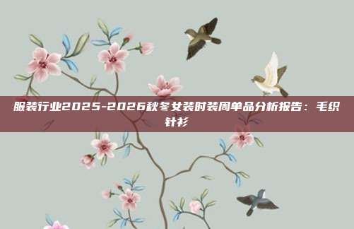 服装行业2025-2026秋冬女装时装周单品分析报告：毛织针衫