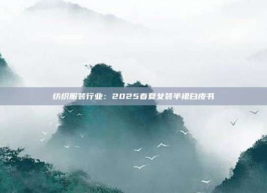 纺织服装行业:2025春夏女装半裙白皮书