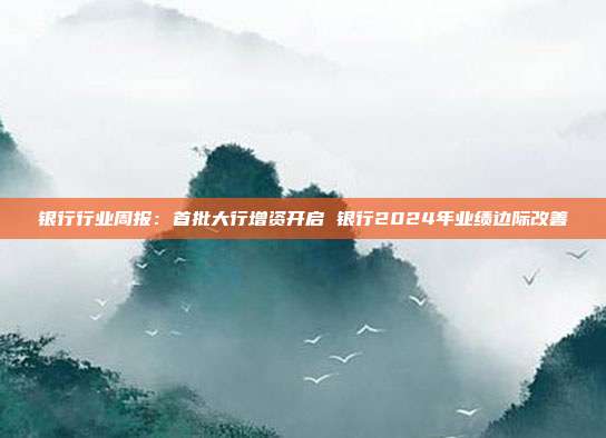 银行行业周报:首批大行增资开启 银行2024年业绩边际改善
