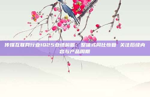 传媒互联网行业1Q25业绩前瞻:整体或同比恢复 关注后续内容与产品周期