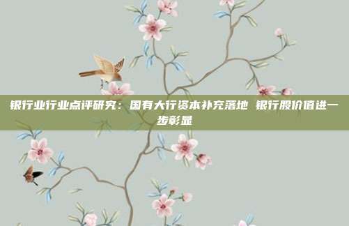 银行业行业点评研究:国有大行资本补充落地 银行股价值进一步彰显