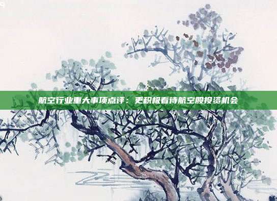 航空行业重大事项点评:更积极看待航空股投资机会