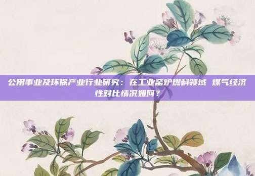 公用事业及环保产业行业研究:在工业窑炉燃料领域 煤气经济性对比情况如何?