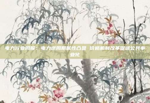 电力行业周报:电力逆周期属性凸显 价格机制改革促进公共事业化
