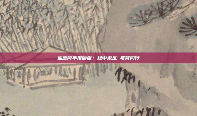 运营商年报复盘:稳中求进 与算同行