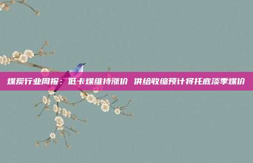 煤炭行业周报:低卡煤维持涨价 供给收缩预计将托底淡季煤价
