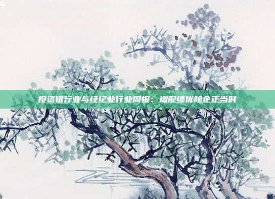 投资银行业与经纪业行业周报:增配绩优险企正当时
