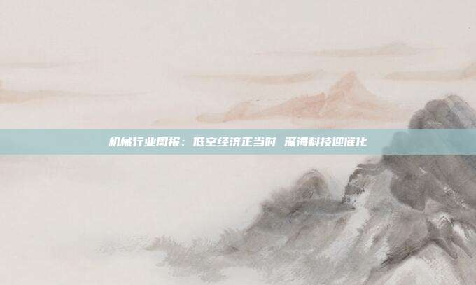 机械行业周报:低空经济正当时 深海科技迎催化