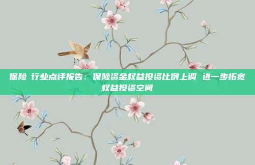 保险Ⅱ行业点评报告:保险资金权益投资比例上调 进一步拓宽权益投资空间