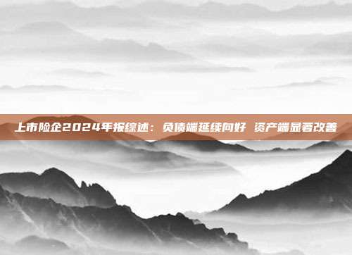上市险企2024年报综述:负债端延续向好 资产端显著改善