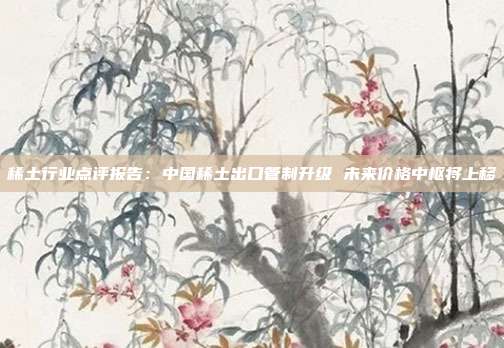 稀土行业点评报告:中国稀土出口管制升级 未来价格中枢将上移
