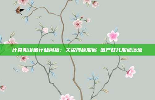 计算机设备行业周报:关税持续加码 国产替代加速落地