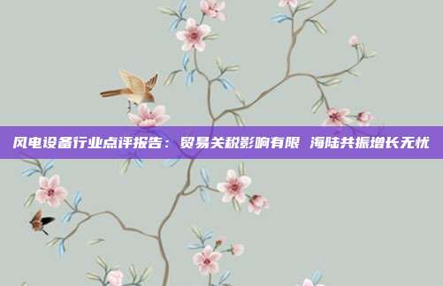 风电设备行业点评报告:贸易关税影响有限 海陆共振增长无忧