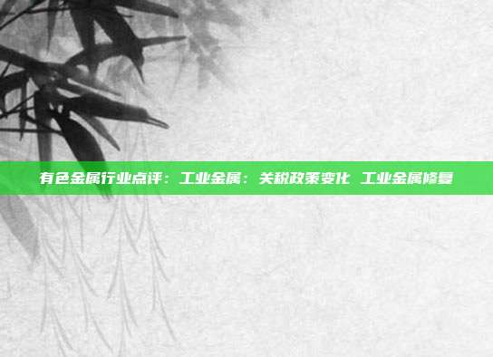有色金属行业点评:工业金属:关税政策变化 工业金属修复