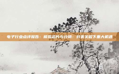 电子行业点评报告:模拟芯片与分销:对美关税下重大机遇