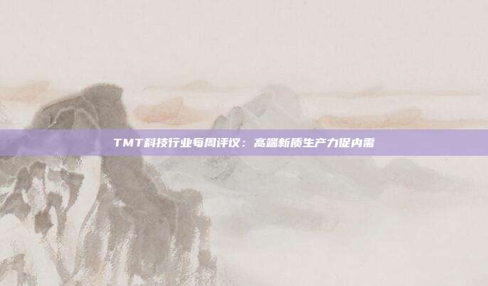 TMT科技行业每周评议:高端新质生产力促内需