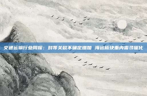 交通运输行业周报:对等关税不确定增加 海运板块重内需寻催化