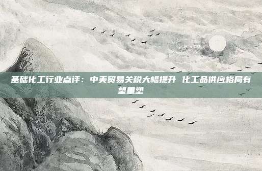 基础化工行业点评:中美贸易关税大幅提升 化工品供应格局有望重塑