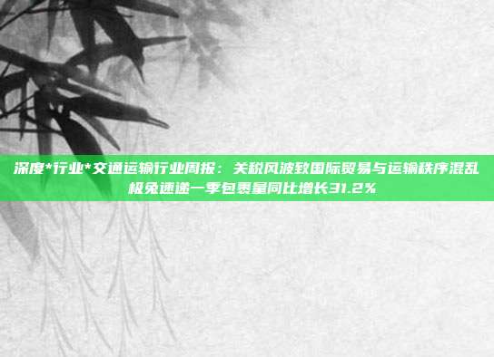 深度*行业*交通运输行业周报:关税风波致国际贸易与运输秩序混乱 极兔速递一季包裹量同比增长31.2%