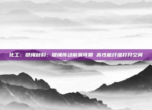化工:腱绳材料:腱绳传动前景可期 高性能纤维打开空间