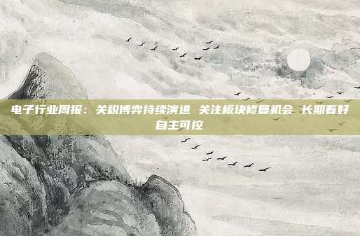 电子行业周报:关税博弈持续演进 关注板块修复机会 长期看好自主可控