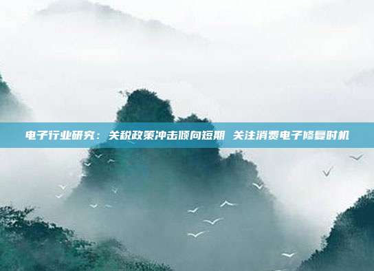 电子行业研究:关税政策冲击倾向短期 关注消费电子修复时机