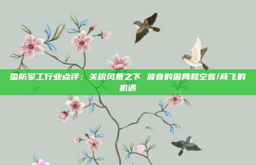 国防军工行业点评:关税风暴之下 波音的困局和空客/商飞的机遇