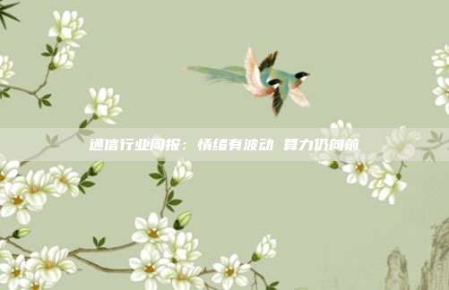 通信行业周报:情绪有波动 算力仍向前