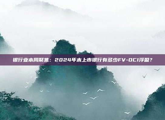银行业本周聚焦:2024年末上市银行有多少FV-OCI浮盈?