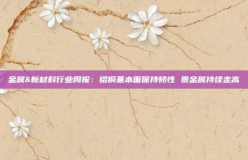 金属&新材料行业周报:铝铜基本面保持韧性 贵金属持续走高