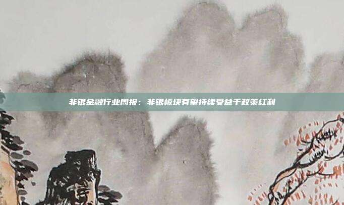 非银金融行业周报:非银板块有望持续受益于政策红利