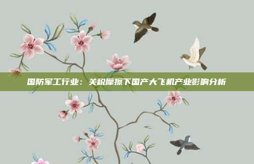 国防军工行业:关税摩擦下国产大飞机产业影响分析