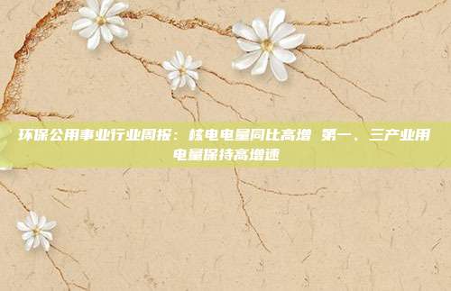 环保公用事业行业周报:核电电量同比高增 第一、三产业用电量保持高增速