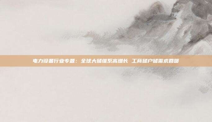 电力设备行业专题:全球大储维系高增长 工商储户储需求回暖