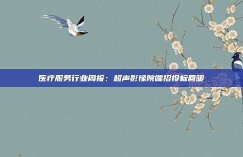 医疗服务行业周报:超声影像院端招投标回暖
