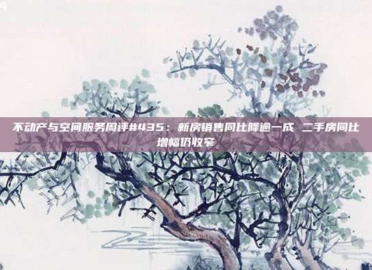 不动产与空间服务周评#435:新房销售同比降逾一成 二手房同比增幅仍收窄