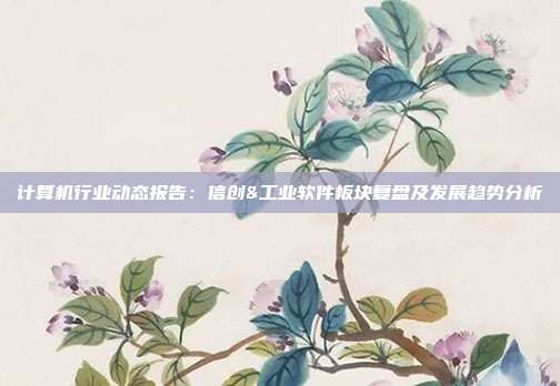 计算机行业动态报告:信创&工业软件板块复盘及发展趋势分析