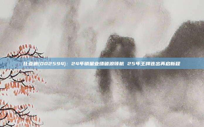 比亚迪(002594):24年销量业绩破浪领航 25年王牌连出再启新程