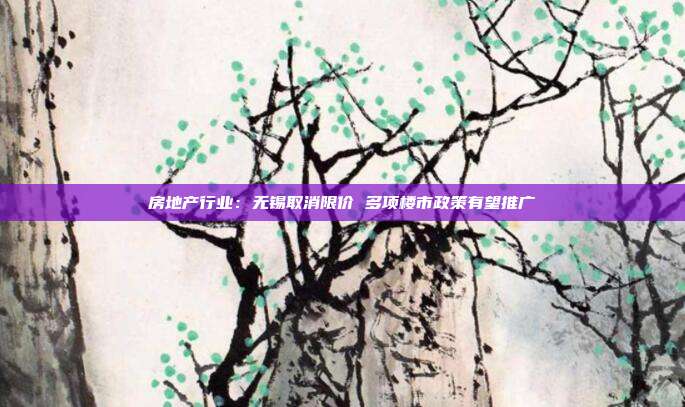 房地产行业：无锡取消限价 多项楼市政策有望推广