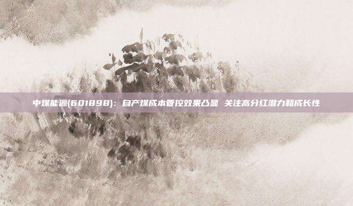 中煤能源(601898):自产煤成本管控效果凸显 关注高分红潜力和成长性