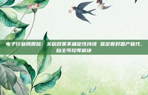 电子行业周跟踪:关税政策不确定性持续 坚定看好国产替代、自主可控等板块