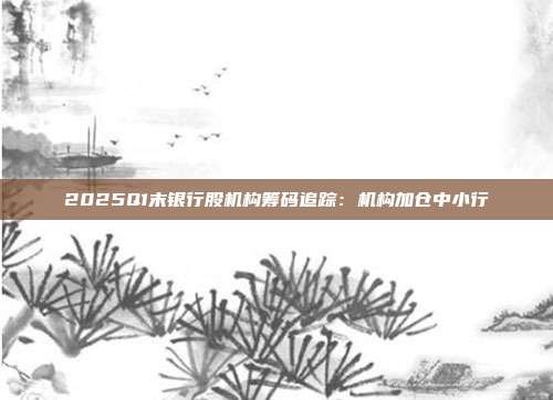 2025Q1末银行股机构筹码追踪:机构加仓中小行
