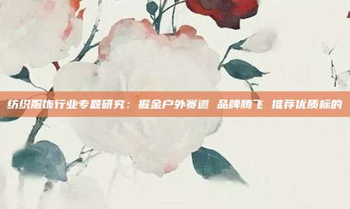 纺织服饰行业专题研究:掘金户外赛道 品牌腾飞 推荐优质标的
