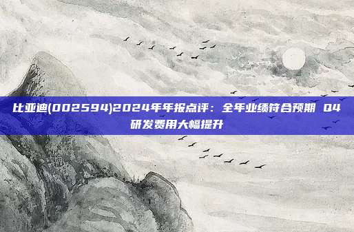 比亚迪(002594)2024年年报点评:全年业绩符合预期 Q4研发费用大幅提升