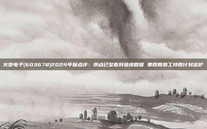 火炬电子(603678)2024年报点评:拐点已至看好业绩回暖 第四期员工持股计划出炉